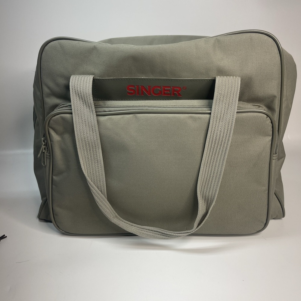 Singer Universal Sewing Machine Tote Storage Case Carry Bag Excellent Green